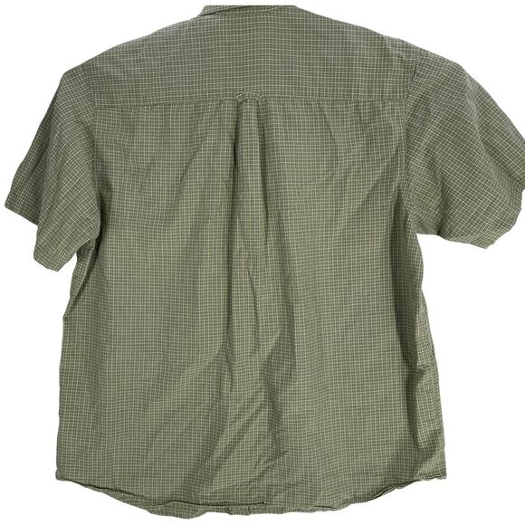 Columbia Button Shirt Mens Size Large Green Plaid 100% Cotton Outdoor Gorpcore - Picture 3 of 7